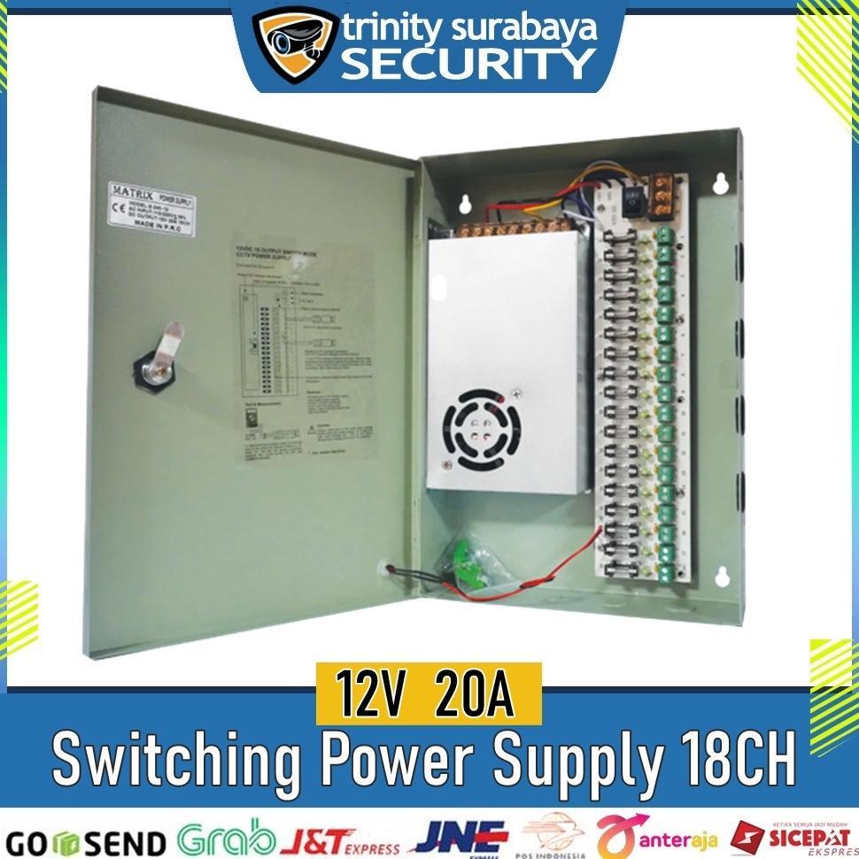PSU Power Supply CCTV Box 12V 20A - PSU box CCTV - Power supply