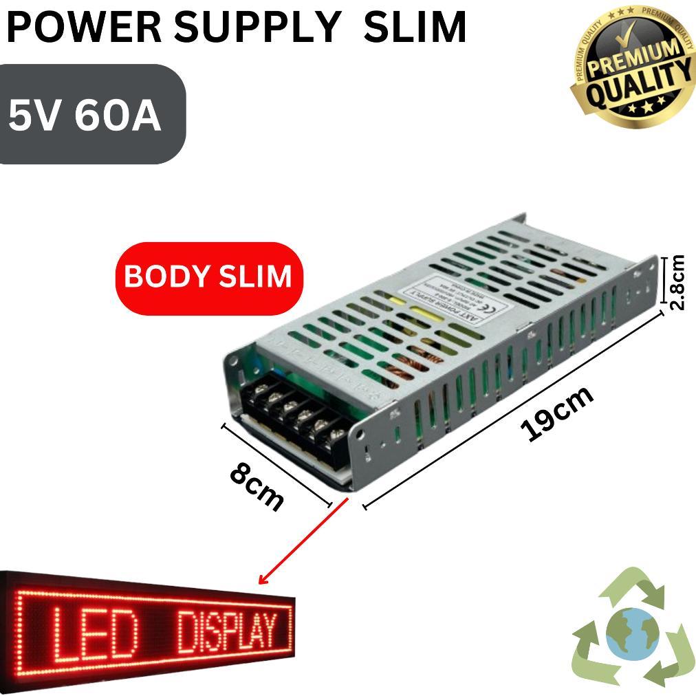 POWER SUPPLY SLIM 5V40A/ 5V 60A / 5V 80A RUNNING TEXT SWITCHING ADAPTOR SMPS PSU 40A 5V / 60A 5V / 8