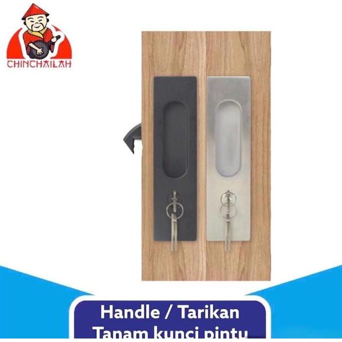Handle / Tarikan tanam kunci pintu kayu geser / sliding door BEST QUALITY