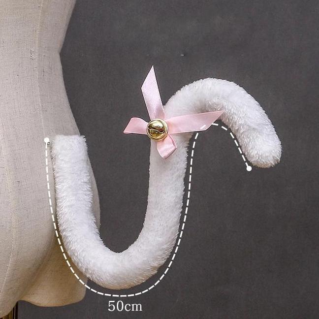 Flexible Plush Cat Tail Ekor Rubah Kucing Panjang Tail Cosplay