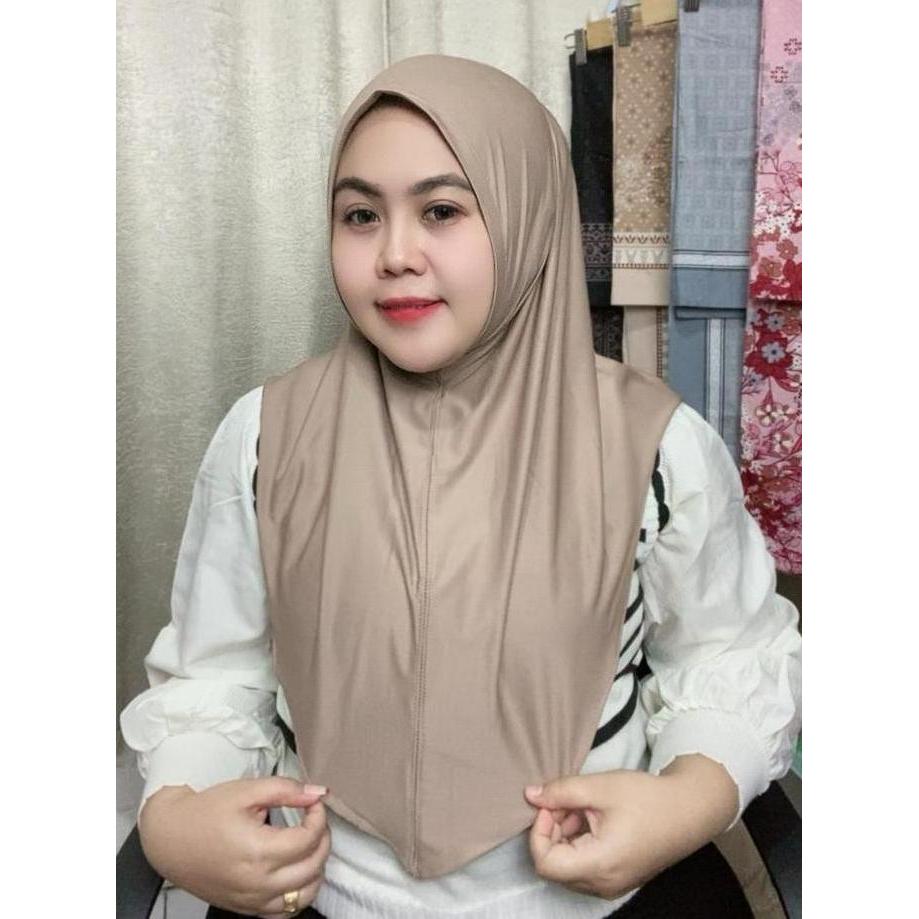 PAKET PROMO Hijab Segitiga Oval Jersey - Model Muslim - Kerudung Bergo Wanita Dewasa Renda