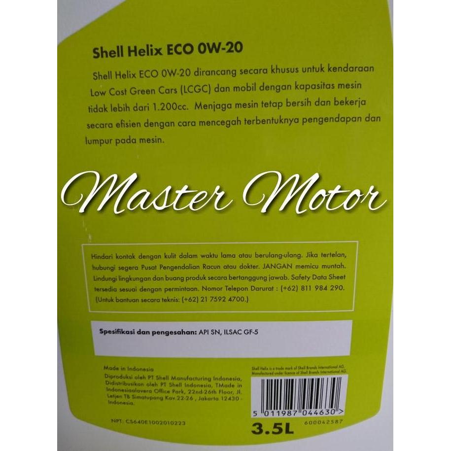 Shell Helix ECO 0W-20 3,5L