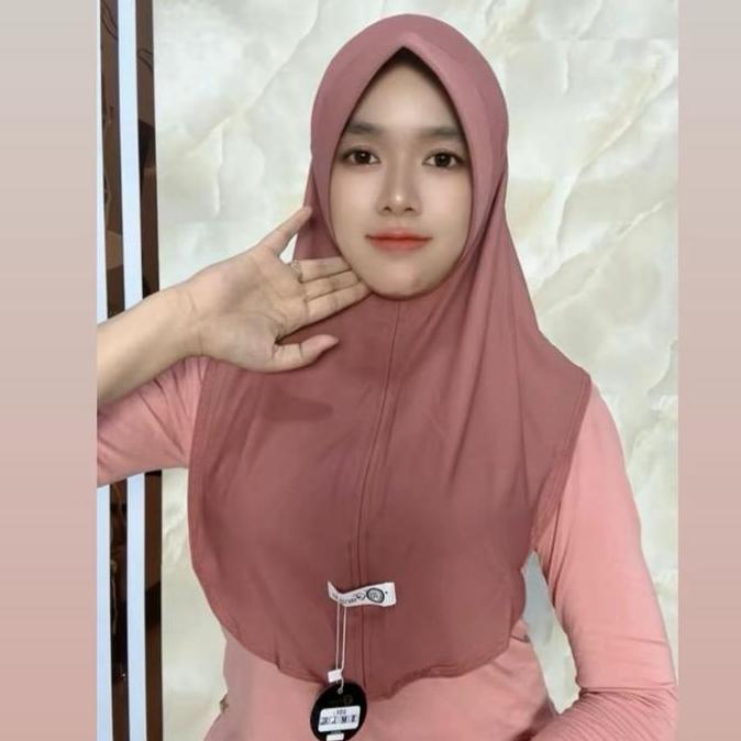 865 OVIN BROSS JILBAB AL FAEZYA DEX SPORTY NUTUP DADA DEWASA TANGGUNG SIZE S DEWASA JERSEY AIRIS/HIJ