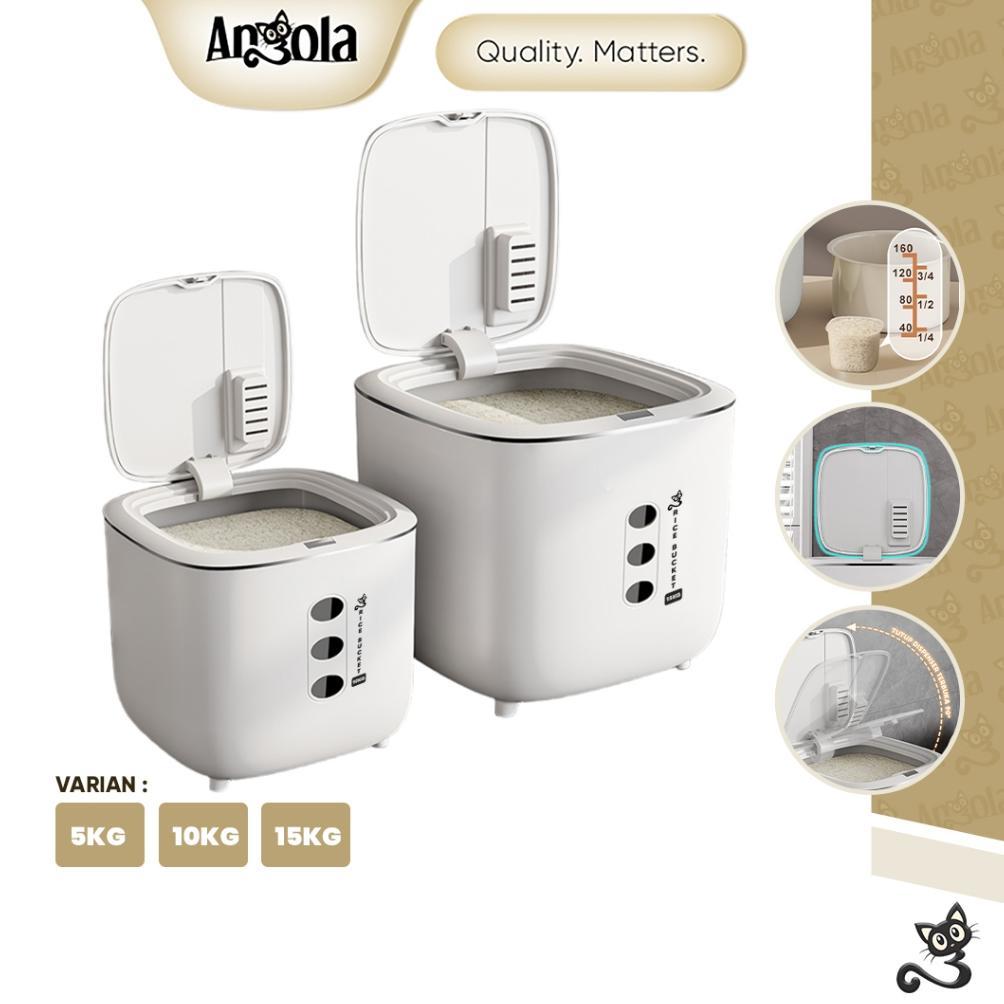 ANGOLA Tempat Penyimpanan Beras E60-E62 Rice Bucket / Dispenser Beras Anti Kutu / Dispenser Beras