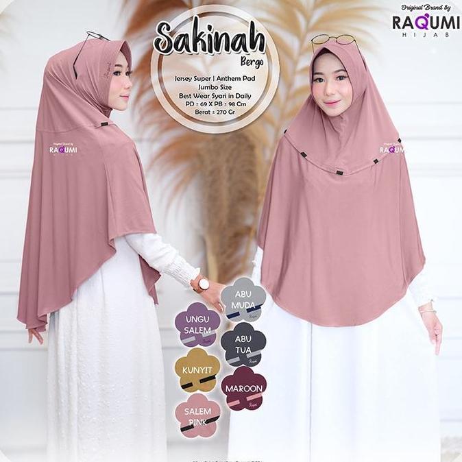 jilbab bergo sakinah syari jersey super pet antem ori raqumi