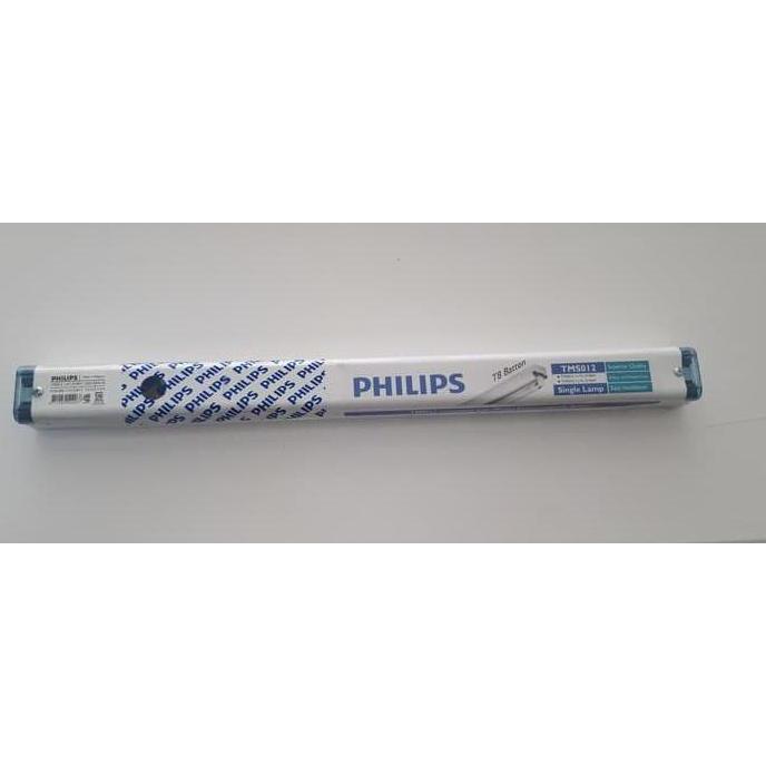 TERBARU - KAP LAMPU T8 LED PHILIPS 8 WATT SIMBAT SINGLE LAMP 1 X TL-D18W