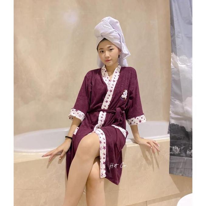 bar.roby - kimono handuk hst motif bear gemoy handuk mandi lembut lucu dewasa