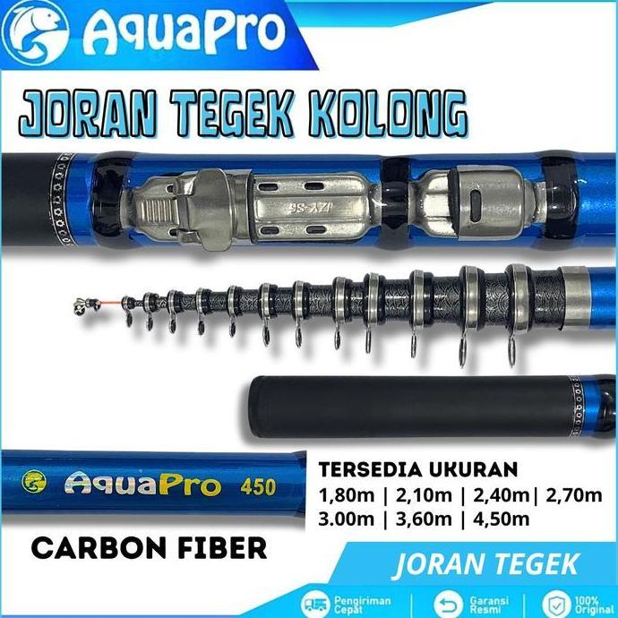 elimasanuk - joran tegek telescopic kolong 180-450cm carbon fiber composite action medium