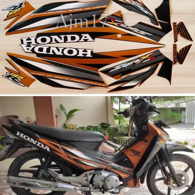 DV122 >> STIKER STRIPING SUPRA X 125R GOLD COKLAT 2006