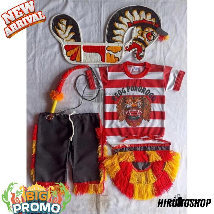 New Paket Kostum Anak | Setelan Reog Dan Kuda Jathil | Jaranan | Reog Ponorogo | Kostum Anak Reog Br