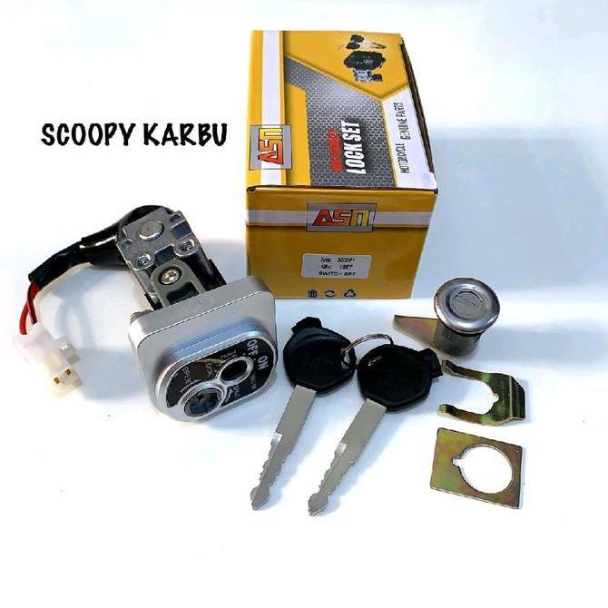 DV54 - Kunci kontak Scoopy karbu / Vario 110 Techno set kunci Jok Motor