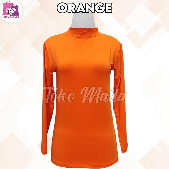 DR126 - Baju Manset Kebaya Lengan Panjang Wanita Polos Bahan Spandek Balon Licin Dalaman Perempuan H