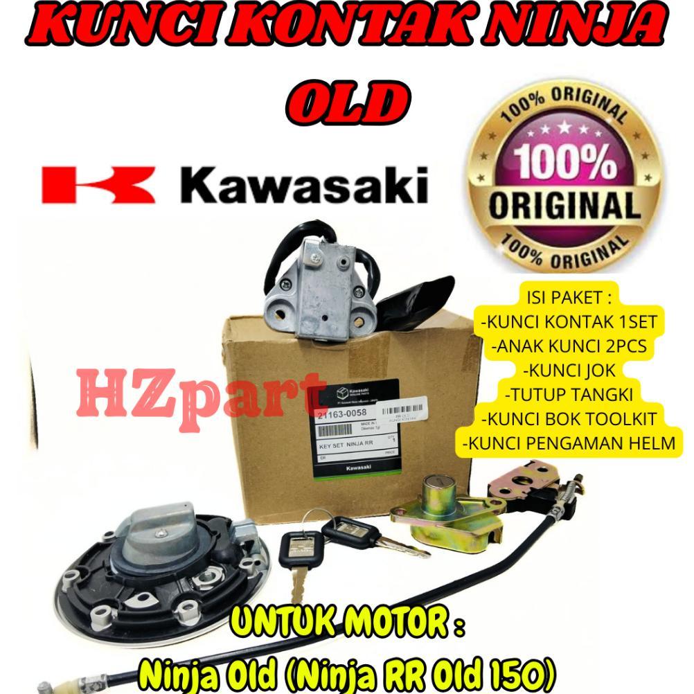 ORI KUNCI KONTAK SET+JOK KODE-NINJA OLD KAWASAKI Ninja Old (Ninja RR Old 150) BERKUALITAS ASLI 100%.