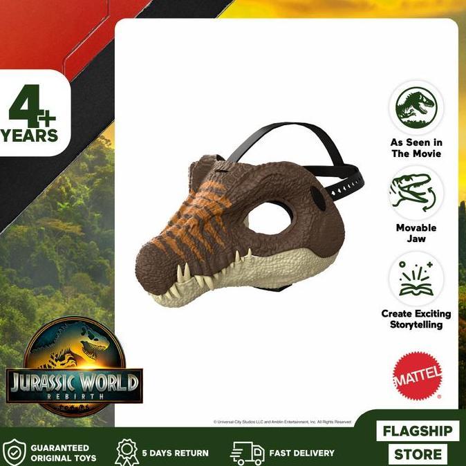 Jurassic World Toy Rebirth Spinosaurus Mask - Mainan Action Figure