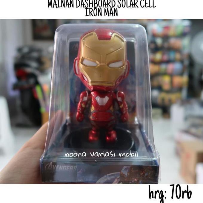 boneka dashboard goyang action figure big iron man solar cel mainan da