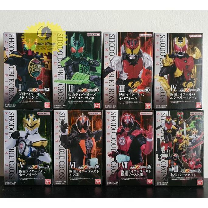 Shodo XX Double Cross 3 Kamen Rider OOO Tatoba Kiva Emperor Ghost Ixa