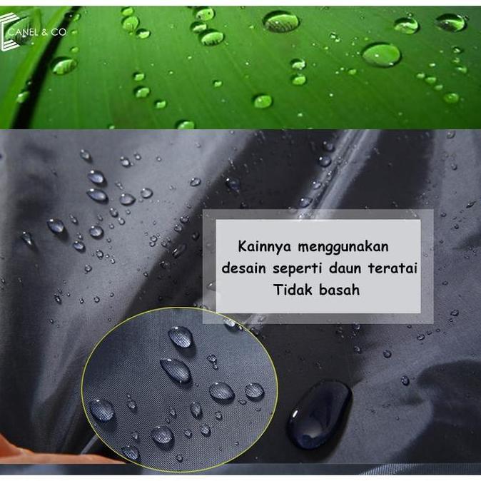 :) CANEL & CO Jas Hujan Bahan PVC Nilon Interlining Fabric Raincoat