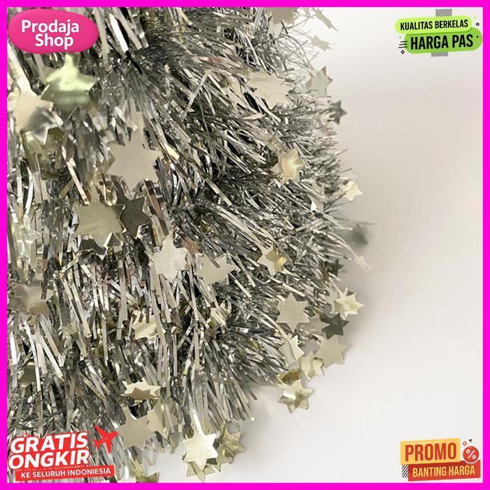 Promo Pohon Natal Meja Tinsel Starburst 50Cm Pajangan Dekorasi Ornament Hiasan Natal Pohon Dekorasi 