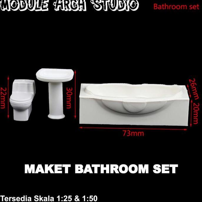 Maket Bathroom Set Skala 1:25 - Maket Closet - Maket Washtafel