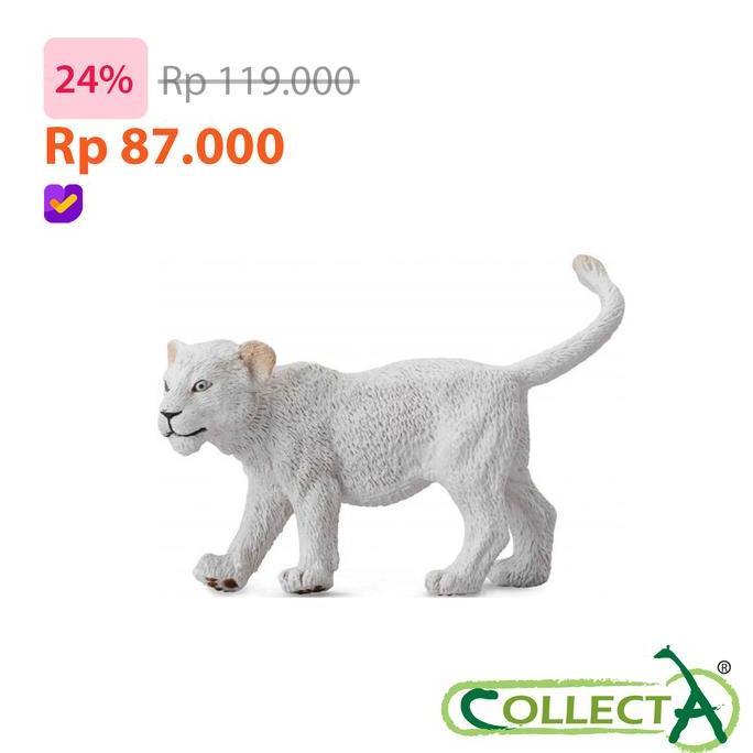 CollectA 88551 - White Lion Cub Walking - Animal Figure