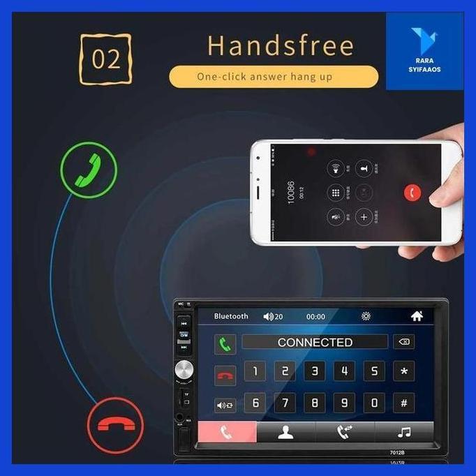 Rara_ Kamera Termasuk2 Din Radio Mobil 7 Inch Head Unit Bluetooth Audio Tv Mobil Touch Screen Androi