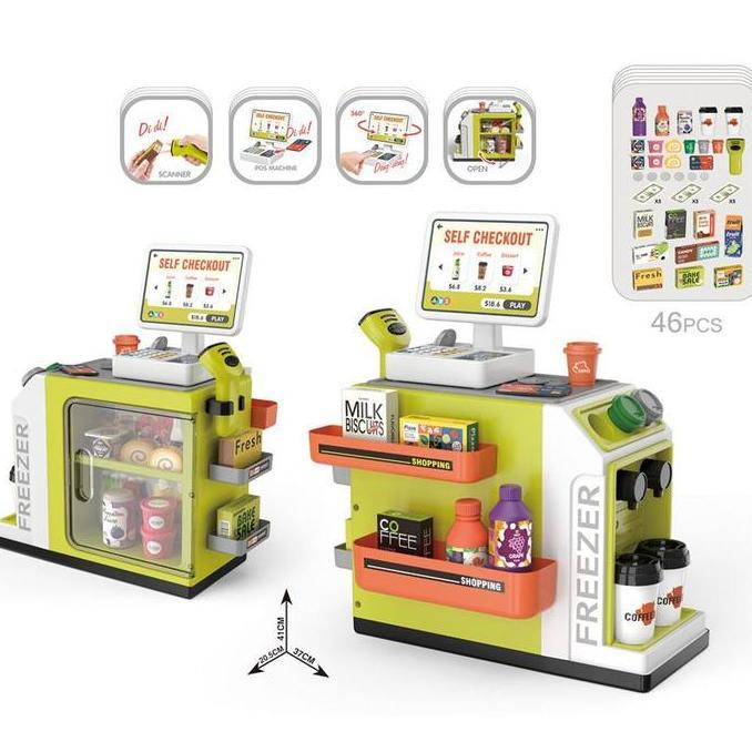 [TM888]Mainan Anak Super Supermark[TM888]Set Belanja Scan Kasir / Mainan Simulasi Kasir / Jual Belan