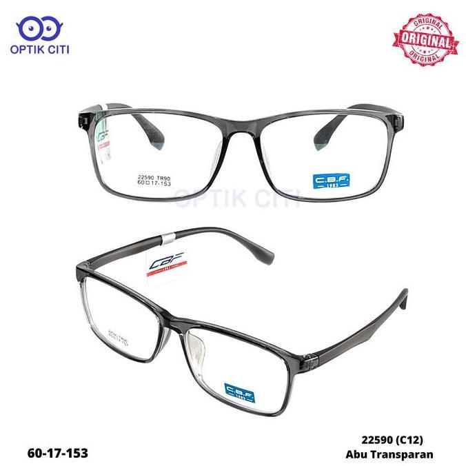 frame kacamata pria kotak size besar CBF 22590 Original Ringan Lentur Terlaris