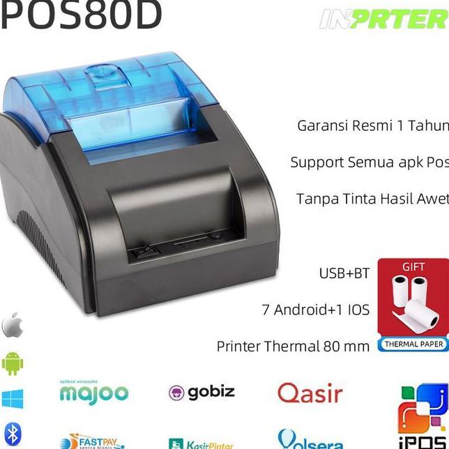 Printer Thermal 80Mm Dukungan Pos Kasir Nota Ppob Label Printer Thermal Dukungan Androidioswindows3R