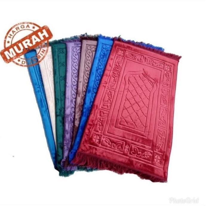 SAJADAH Polos Motif Timbul - Sajadah Timbul - Sajadah Bludru empuk Terlaris