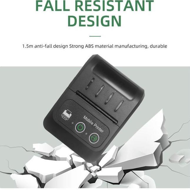 Toserba Gajah Kecil Printer Bluetooth Mini Portable Printer Thermal 58Mm Cetak Resi Nota Struk Penju