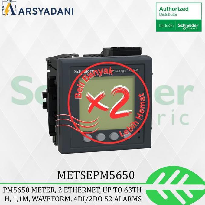 Spesial Schneider - Metsepm5650 -  Powerlogic Pm5000 , Pm5650 Meter, 2 Ethernet Power  20  Amper Pow