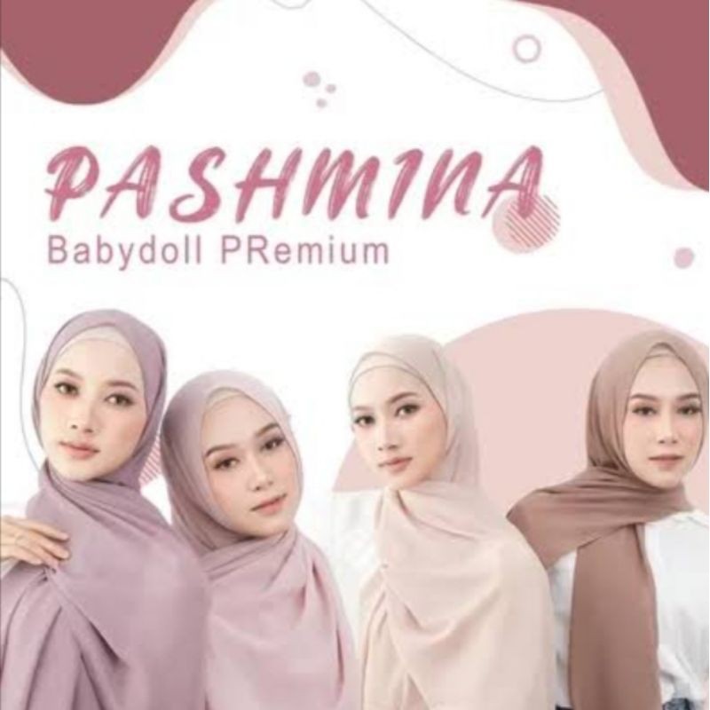 Pashmina Ceruty Babydoll Premium Murah Hijab Segi Empat Plisket Jumbo