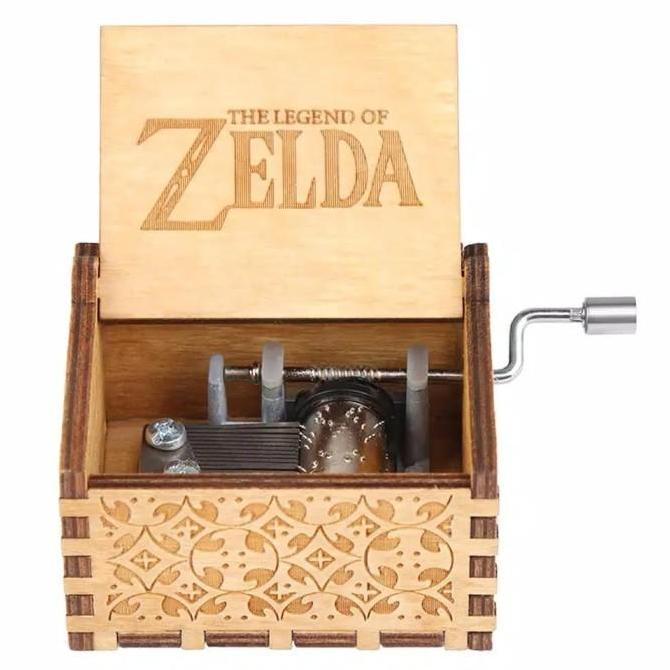 Kotak Musik Zelda Wooden Music Box Vintage Kado Mainan Unik