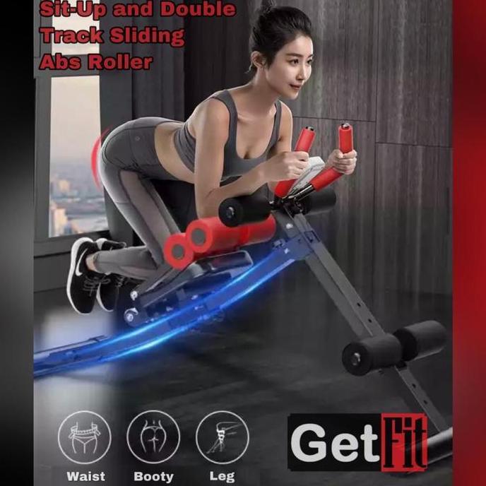 Ab Coaster /Sit Up Bench /Double Slide Roller /Adjustable Bench Press CO