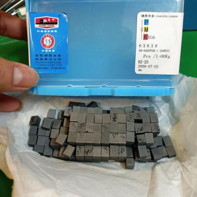 Widia yg6 6x6x8 full 1kg Chang Cheng / mata Widia carbide 6 x 6 x 8