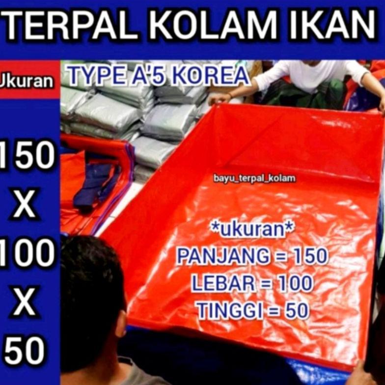 Bisa Cod Terpal Kolam Ikan 200X100X50 Type A'5 Original Kolam Ikan ,,