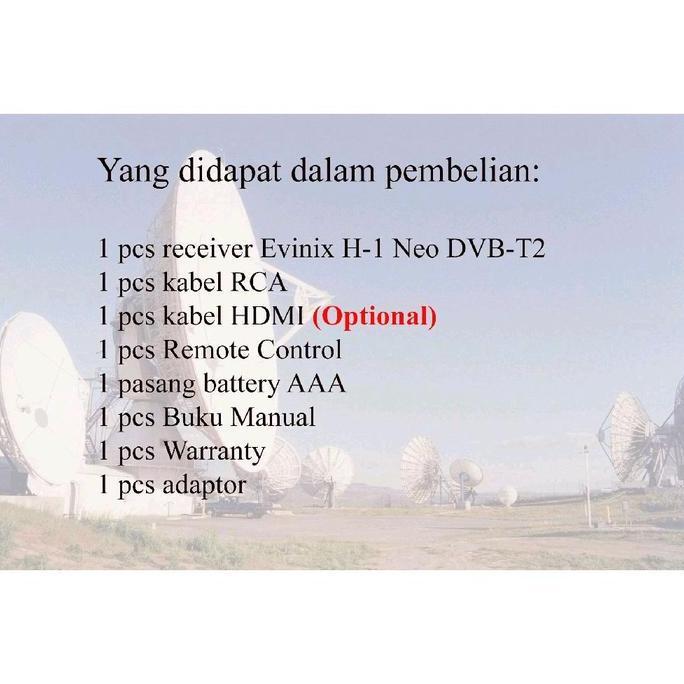 DV197 >> Evinix Set Top Box H-1 NEO untuk TV DIGITAL DVB-T2 free kabel HDMI