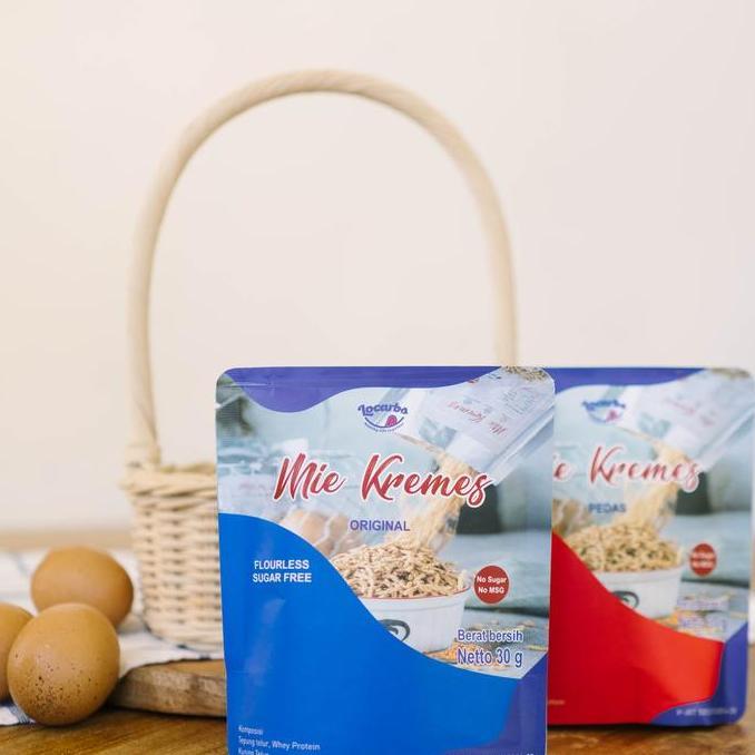 Mie Kremes Keto Original Snack Keto Mie Tanpa Tepung Halal Mie Kremes Pedas Mie Kremes Original