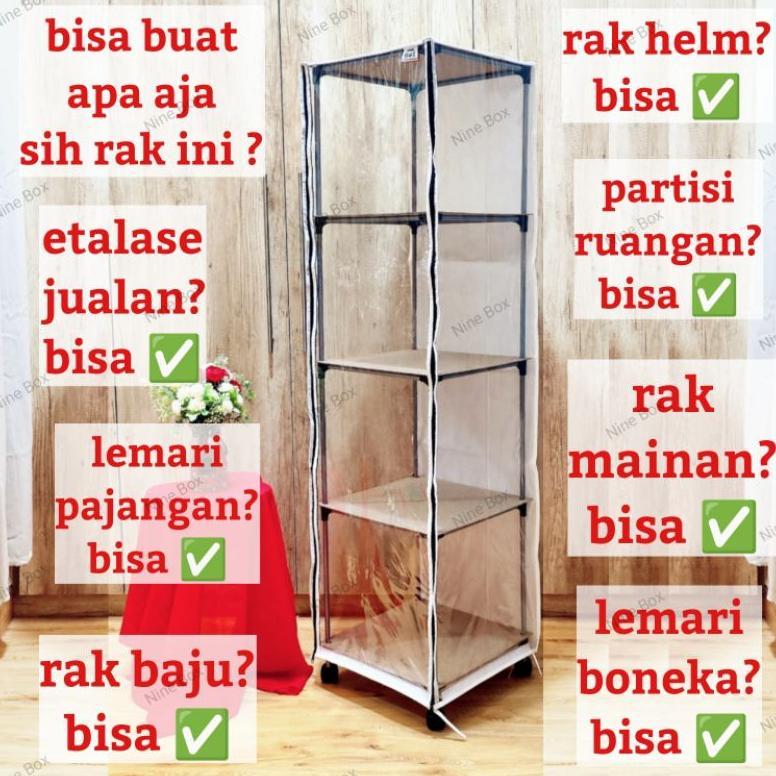 Nine Box rak helm 4 ruang anti debu/rak display gundam/lemari pajang gundam/rak gundam/lemari lego