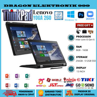 Laptop 2in1 lenovo yoga x260 i5 GEN 6TH Touchscreen Ram 16GB/512GB SSD FREE TAS & MOUSE