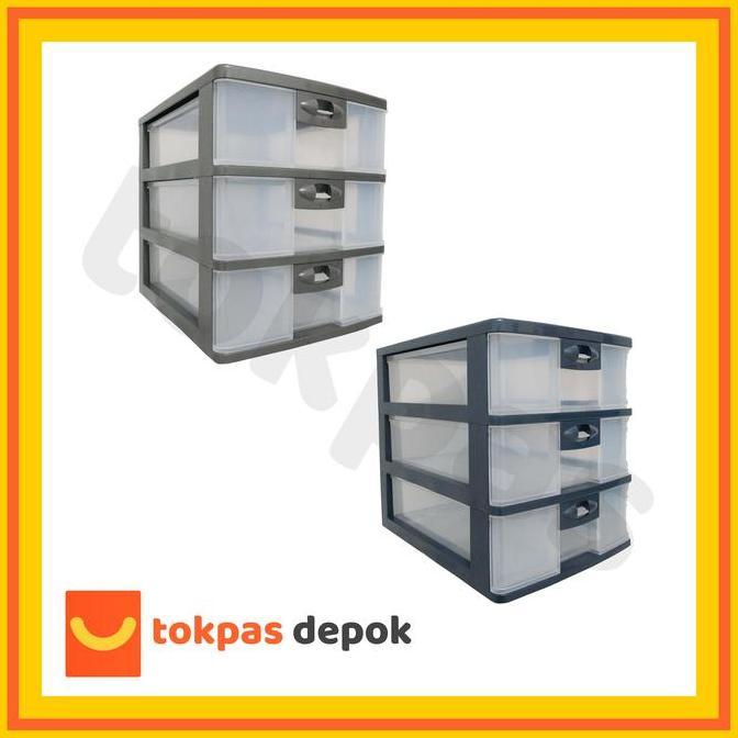 Laci Plastik Pressa Susun 3 Lion Star PR 33 A 4 Kabinet Container Kertas Office Multicoloured Storag