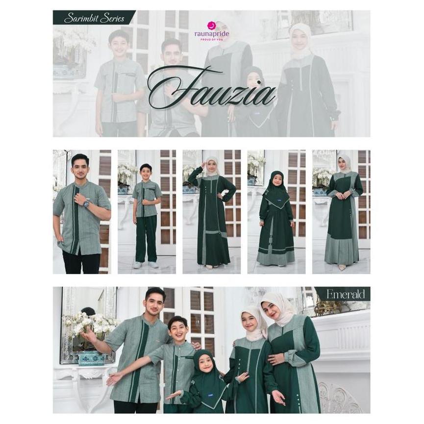 Baju Keluarga Muslim Sarimbit Fauzia Emerald Rauna Pride - Wanita, Gamis