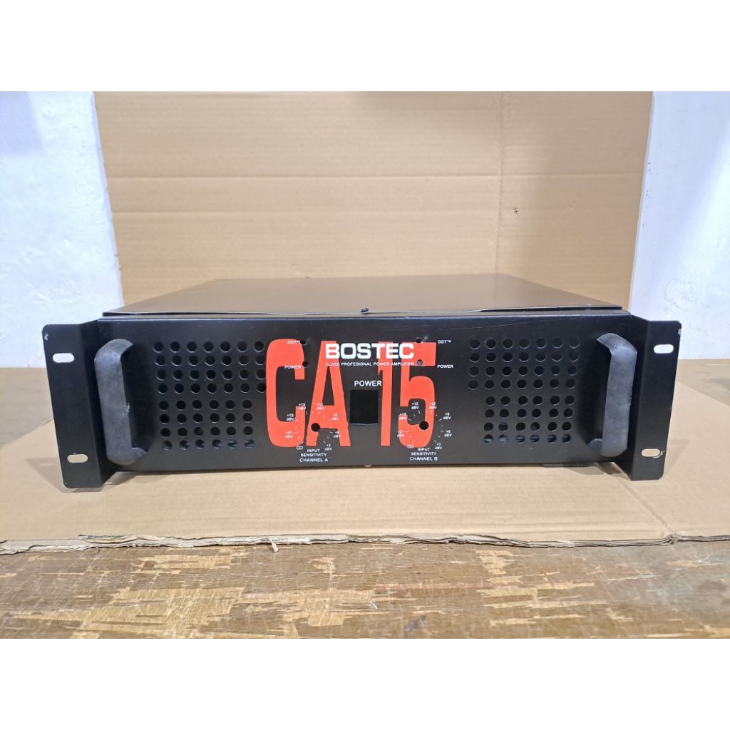 Box Stereo Power Amplifier CA ~ 15 Series Plat Kaleng By Bostec .