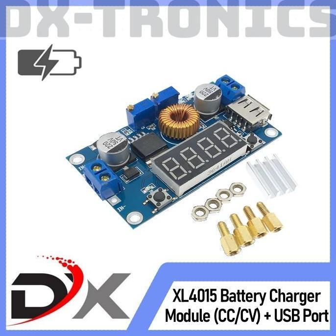Miliki Xl4015 Dc-Dc Adjustable Step Down Module 5A With Usb Voltmeter Cc Cv        Dx-Tronics