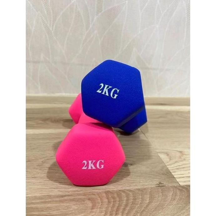 DUMBEL NEPOPRENE 2 KG DUMBEL VINYL 2 KG DUMBEL BARBEL GYM FITNES