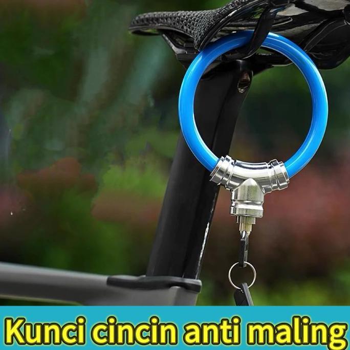 Kunci Cincin Sepeda Anti Maling Kunci Rantai Sepeda Tahan Air Kunci Sepeda Gunung Anti Geser Gembok 