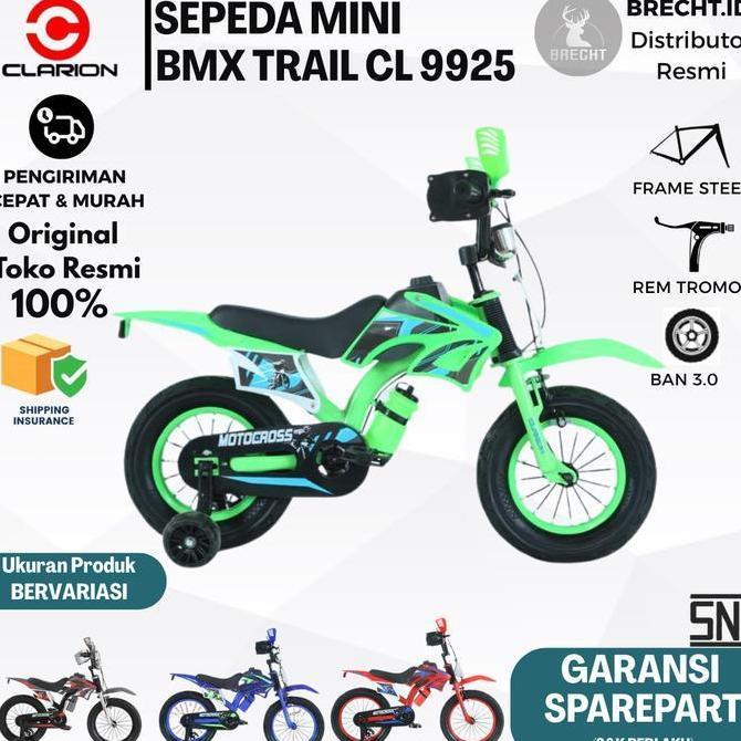 Terbaru ( Bisa Cod ) Sepeda Anak Laki Bmx Trail Clarion 9925 Model Trail 12"16&18" Inch Ban 3.0