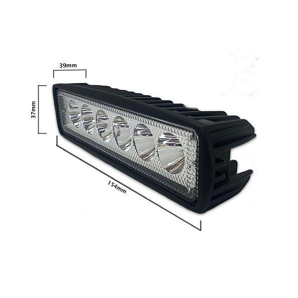 Muntiarashop - Lampu Tembak Sorot Led 6 Titik Mata Cwl 18 Watt Cree 18W Motor Mobil Worklight Bar 18