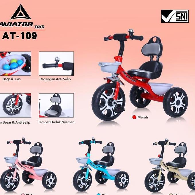 Sepeda Roda Tiga Anak Aviator AT BMX 1-3 Tahun Tricycle AVIATOR AT-109 / AVIATOR AT-104 / AVIATOR AT