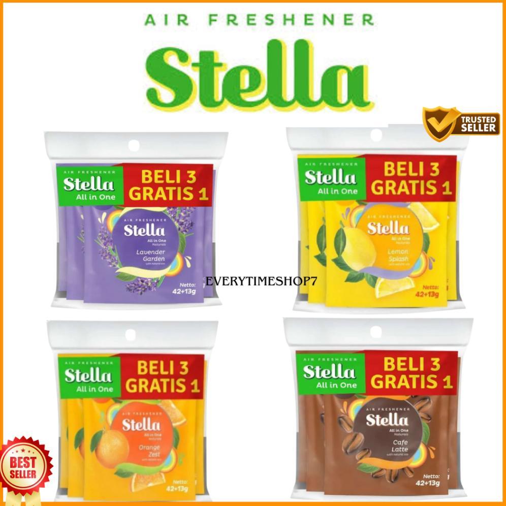 (BELI 3 GRATIS 1) STELLA All In One Gantung 42g+13g Pengharum Ruangan Praktis | Aroma Segar Tahan La